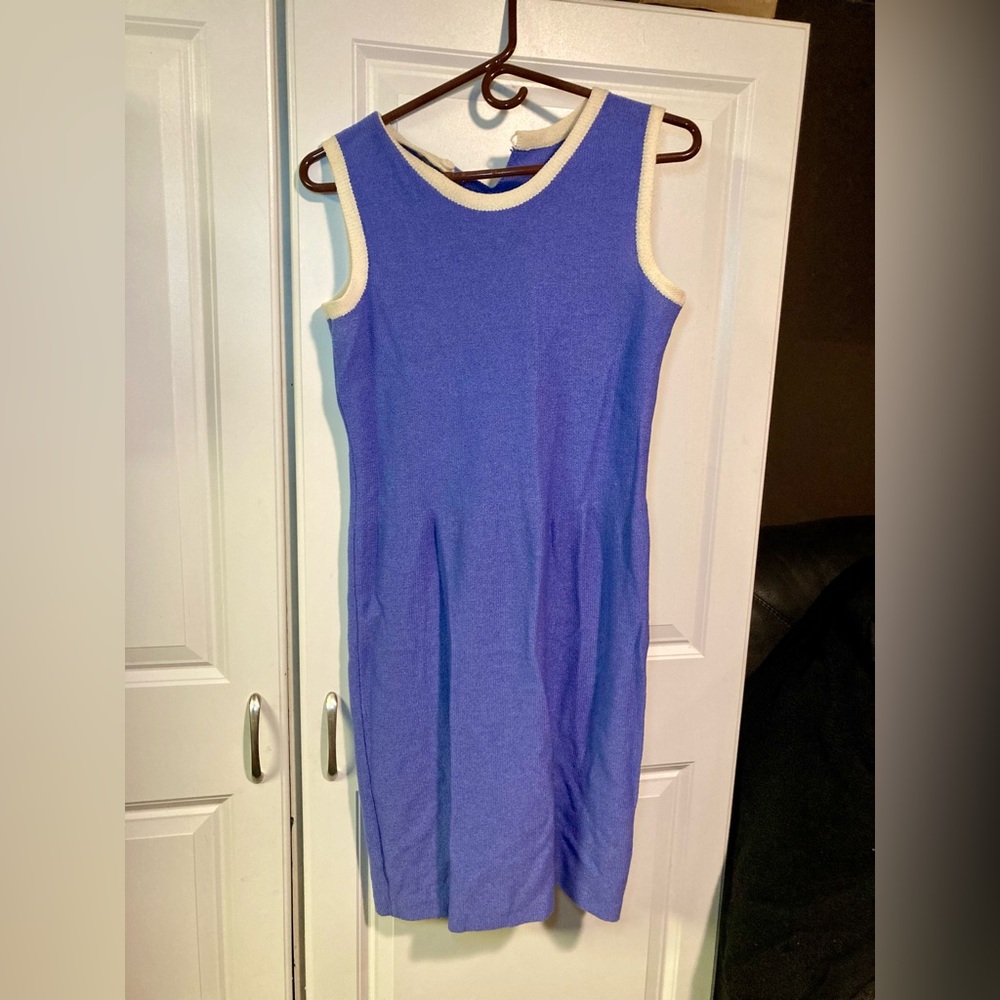 Vintage Blue Knit Dress (small)